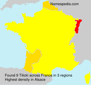 Surname Tilicki in France Surname Tilicki in France