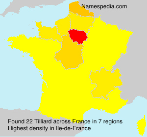 Surname Tilliard in France Surname Tilliard in France