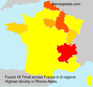 Surname Timal in France Surname Timal in France
