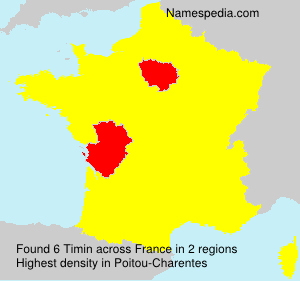Surname Timin in France Surname Timin in France