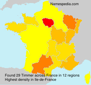 Surname Timmer in France Surname Timmer in France