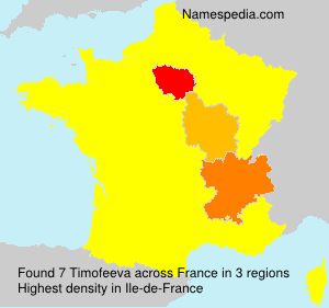 Surname Timofeeva in France Surname Timofeeva in France
