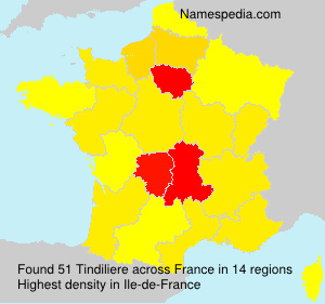 Surname Tindiliere in France Surname Tindiliere in France
