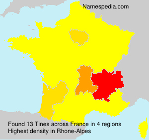 Surname Tines in France Surname Tines in France