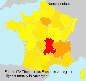 Surname Tinet in France Surname Tinet in France