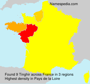 Surname Tinghir in France Surname Tinghir in France