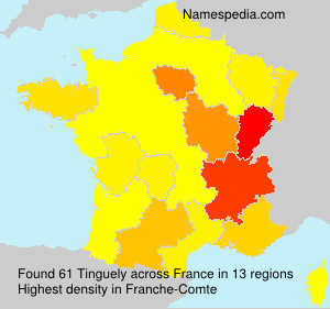 Surname Tinguely in France Surname Tinguely in France