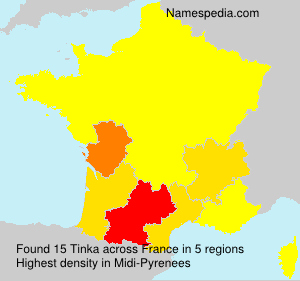 Surname Tinka in France Surname Tinka in France