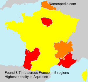 Surname Tinto in France Surname Tinto in France