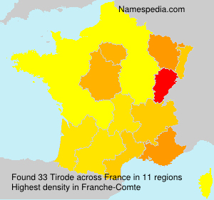 Surname Tirode in France Surname Tirode in France