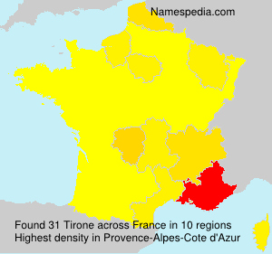 Surname Tirone in France Surname Tirone in France