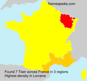 Surname Tiser in France Surname Tiser in France
