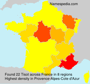 Surname Tisot in France Surname Tisot in France