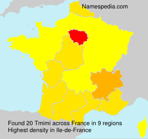 Surname Tmimi in France Surname Tmimi in France