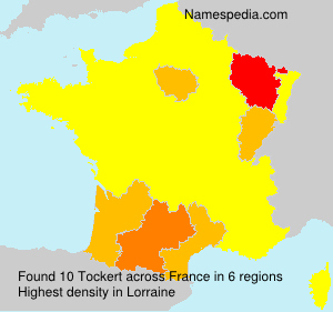 Surname Tockert in France Surname Tockert in France