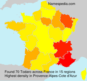 Surname Todaro in France Surname Todaro in France