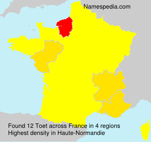 Surname Toet in France Surname Toet in France