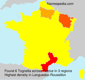 Surname Tognella in France Surname Tognella in France