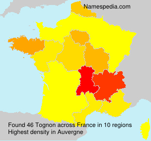 Surname Tognon in France Surname Tognon in France