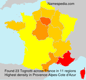 Surname Tognotti in France Surname Tognotti in France