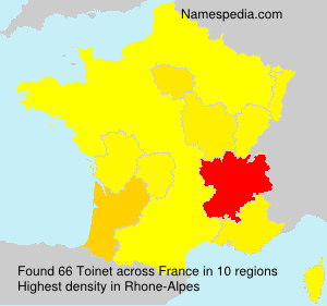Surname Toinet in France Surname Toinet in France