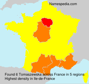 Surname Tomaszewska in France Surname Tomaszewska in France