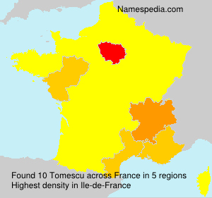 Surname Tomescu in France Surname Tomescu in France