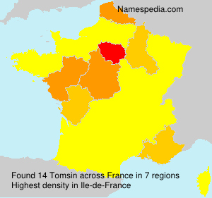 Surname Tomsin in France Surname Tomsin in France