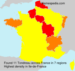 Surname Tondreau in France Surname Tondreau in France