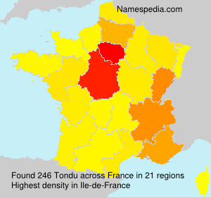 Surname Tondu in France Surname Tondu in France