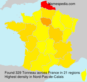 Surname Tonneau in France Surname Tonneau in France