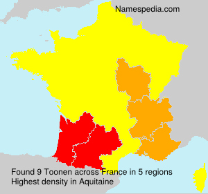 Surname Toonen in France Surname Toonen in France