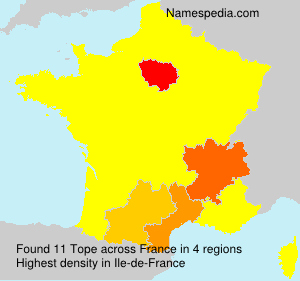 Surname Tope in France Surname Tope in France