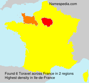 Surname Toravel in France Surname Toravel in France