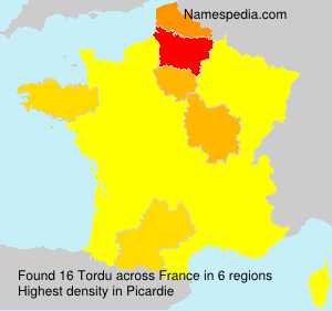 Surname Tordu in France