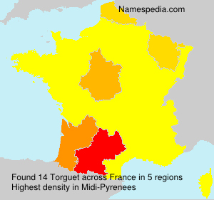 Surname Torguet in France Surname Torguet in France