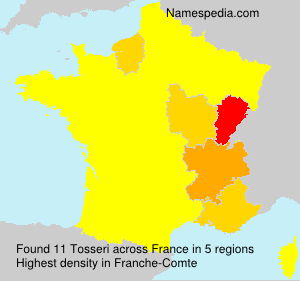 Surname Tosseri in France Surname Tosseri in France