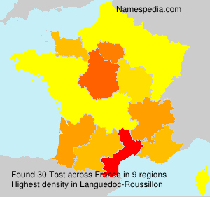 Surname Tost in France Surname Tost in France