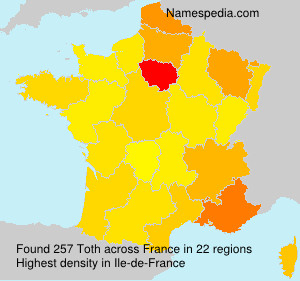 Surname Toth in France Surname Toth in France