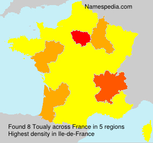 Surname Toualy in France Surname Toualy in France