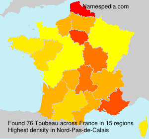 Surname Toubeau in France Surname Toubeau in France