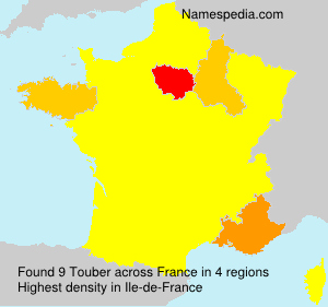 Surname Touber in France Surname Touber in France