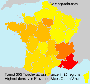 Surname Touche in France Surname Touche in France