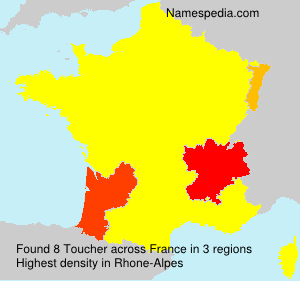 Surname Toucher in France Surname Toucher in France