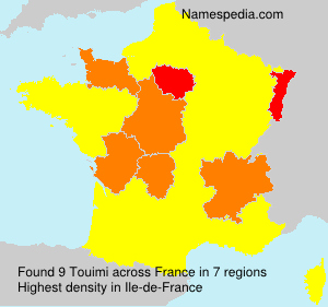 Surname Touimi in France Surname Touimi in France