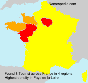 Surname Touinsi in France Surname Touinsi in France