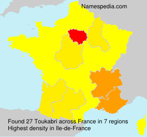 Surname Toukabri in France Surname Toukabri in France