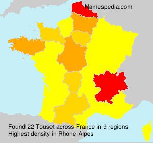 Surname Touset in France Surname Touset in France