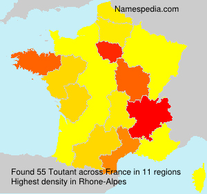 Surname Toutant in France Surname Toutant in France