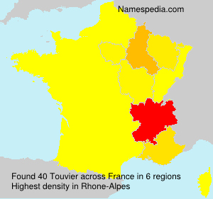Surname Touvier in France Surname Touvier in France